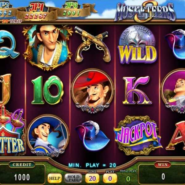 3 Musketeers 20-Line Game by IGS - Screenshot 2