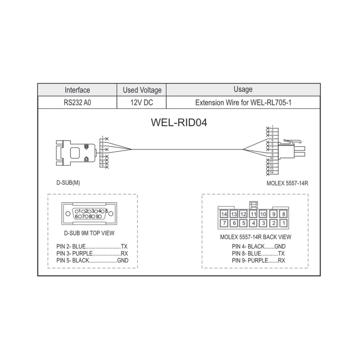 ICT WEL-RID04 Cable