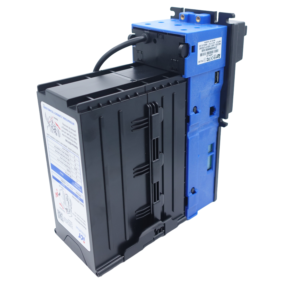 ICT A6E-18SCP-USD4 Bill Acceptor 110V 800 Stacker USD Standard Bezel back view