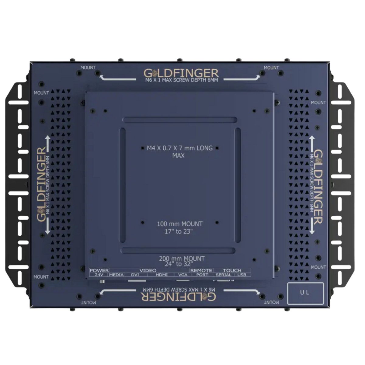 19" Touch Monitor by Goldfinger back view