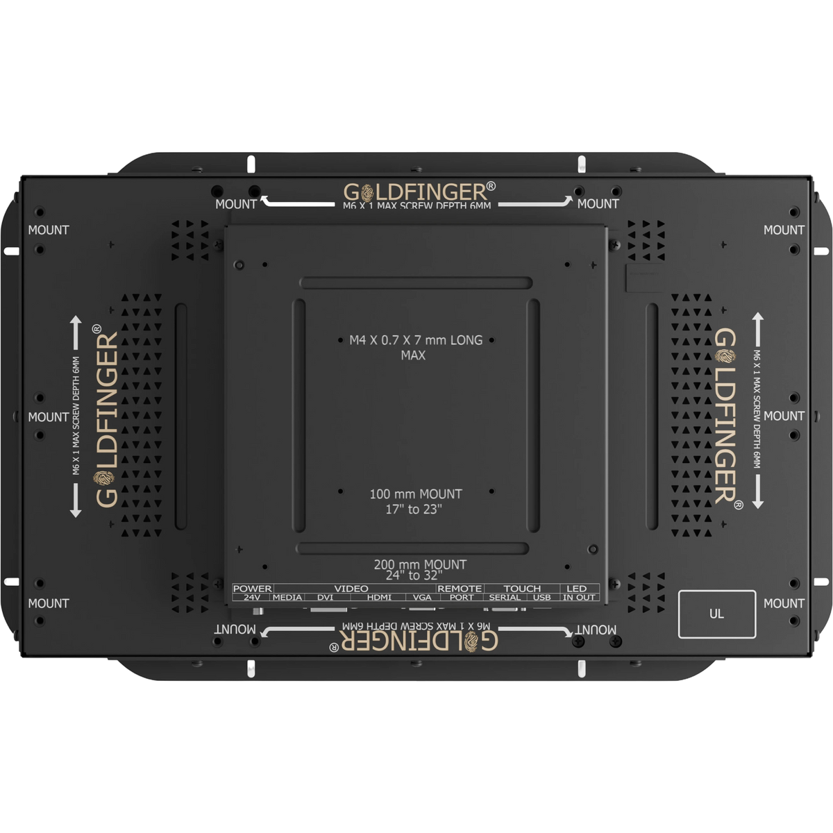21.5" Touch Monitor by Goldfinger back view