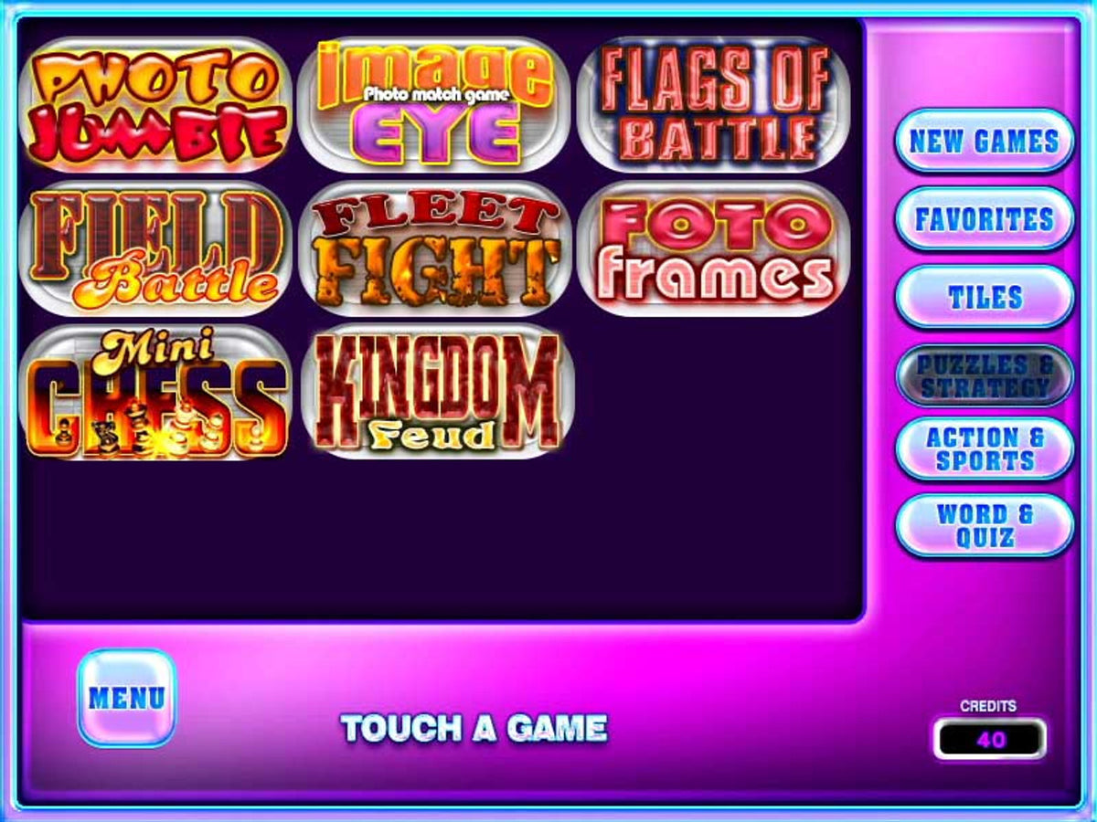 Game Gallery Touchscreen Multi Game Kit - Puzzles and Strategy Games