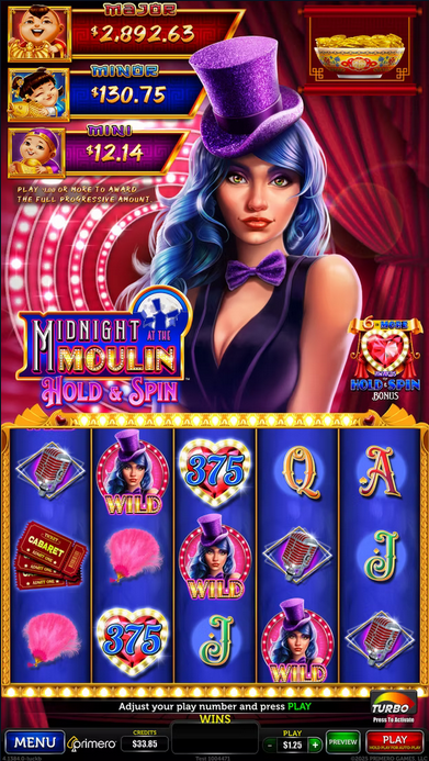 Midnight Moulin slot game inspired by Paris cabaret with dancers, lights and romantic theme
