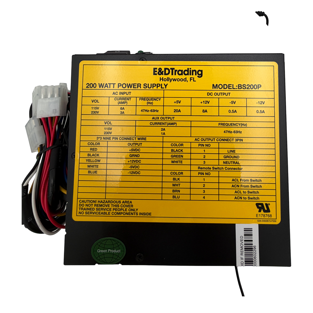 200w 6AMP Pacific Electronics Power Supply image 3