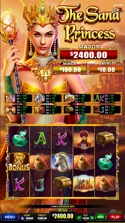 Winning Wheel by Primero - The Sana Princess Sub-Game