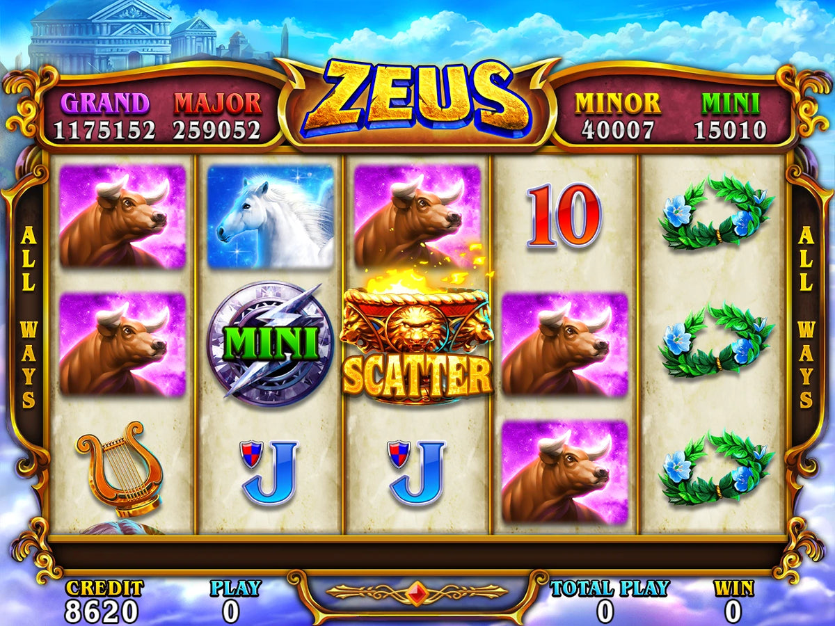 Zeus Multigame Skill Board by IGS - Main Screen