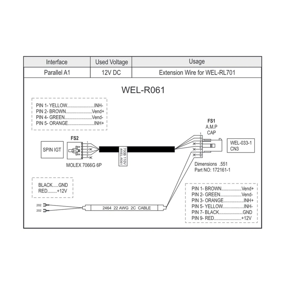 ICT WEL-R061 Cable