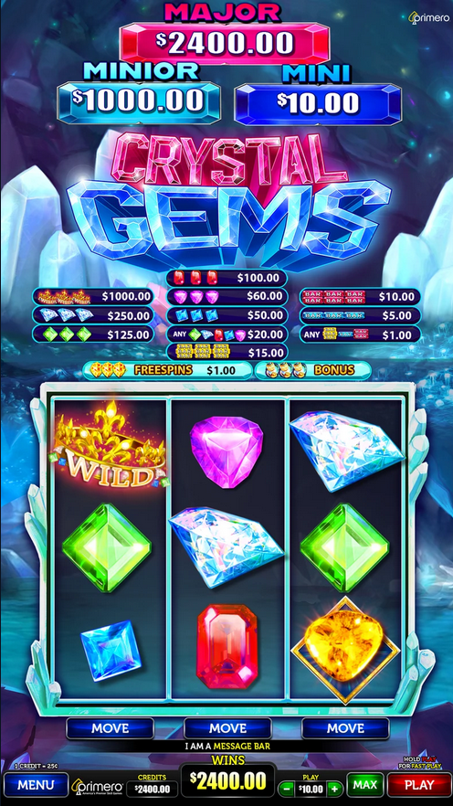 Winning Wheel by Primero - Crystal Gems Sub-Game