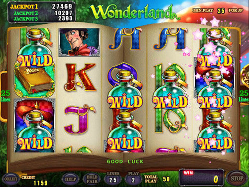 Wonderland Multigame Skill Board by IGS - Main Screen