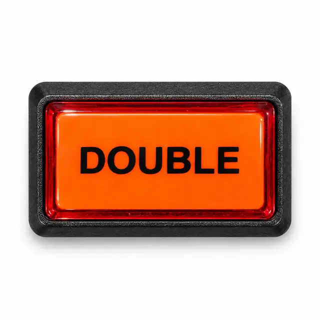 Illuminated Rectangular DOUBLE Zippy Switch Button - Arcade & Amusement Game Push Button