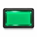 Illuminated Rectangular Green Zippy Switch Button - Arcade & Amusement Game Push Button view 1