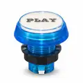 Illuminated Round PLAY Zippy Switch Button (Blue) - Arcade & Amusement Game Push Button view 2