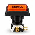 Illuminated Rectangular SMALL Zippy Switch Button - Arcade & Amusement Game Push Button view 2
