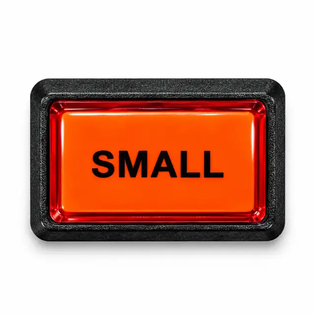 Illuminated Rectangular SMALL Zippy Switch Button - Arcade & Amusement Game Push Button