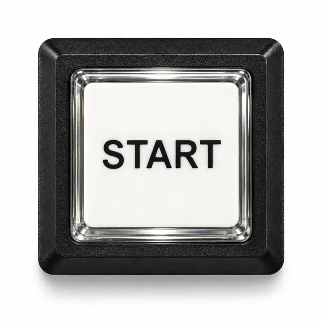 Illuminated Square START Zippy Switch Button - Arcade & Amusement Game Push Button