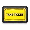 Illuminated Rectangular TAKE TICKET Zippy Switch Button - Arcade & Amusement Game Push Button view 1