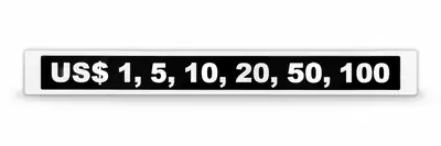 Decal 006 - US$1-$100 Denomination Strip Decal